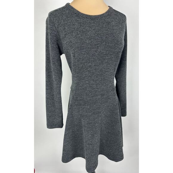 Collective Concepts Size Medium Sweater Dress Fit & Flare Princess Seams Gray - Picture 2 of 12